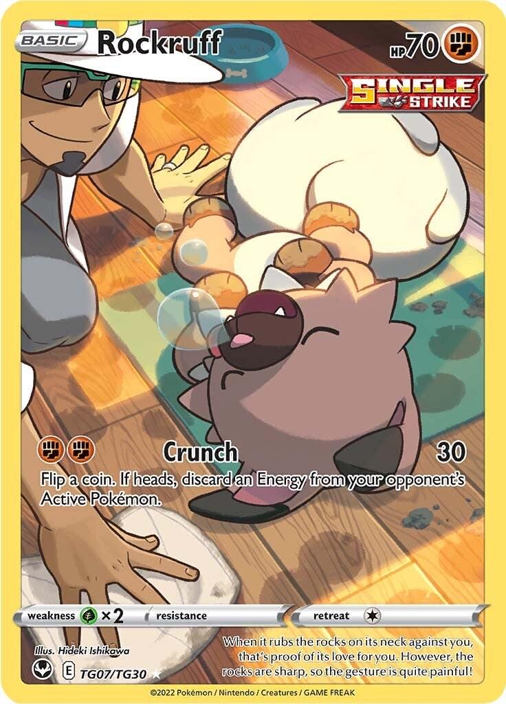 Silver Tempest Rockruff Pokémon card